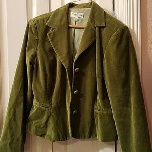 Green velvet jacket